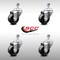 Service Caster 3.5 Inch SS Phenolic Wheel Swivel 3/8 Inch Threaded Stem Caster Set SCC SCC-SSTS20S3514-PHS-381615-4 - alternate 3